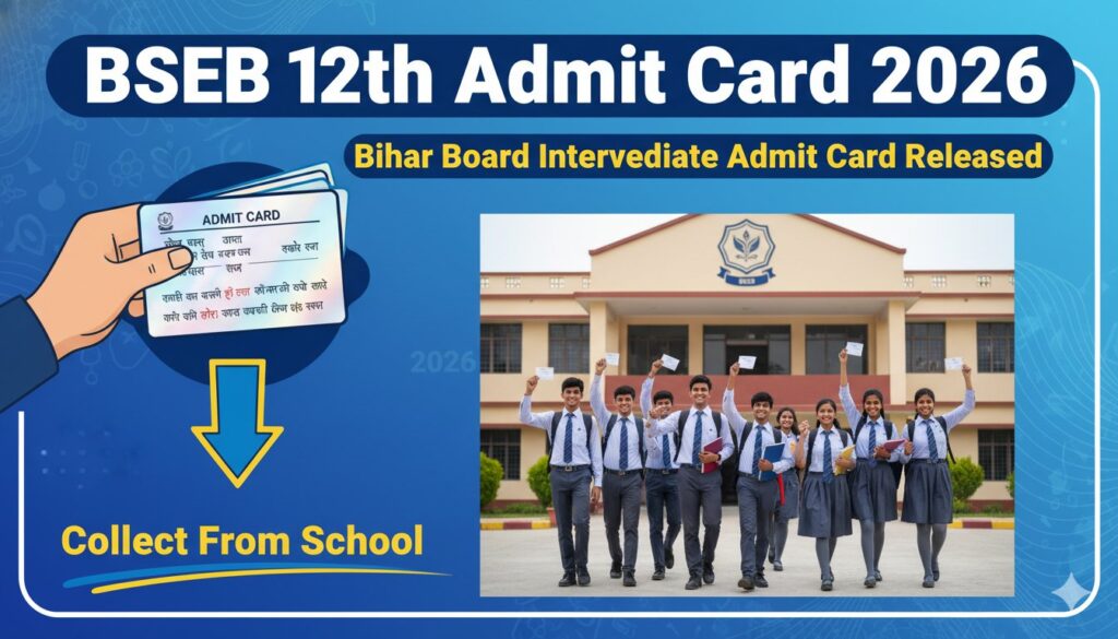 बिहार बोर्ड 12वीं एडमिट कार्ड 2026 डाउनलोड प्रक्रिया