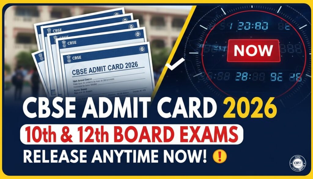 CBSE Admit Card 2026 डाउनलोड प्रक्रिया और महत्वपूर्ण विवरण