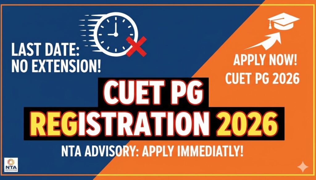 CUET PG 2026 रजिस्ट्रेशन एडवाइजरी NTA द्वारा जारी