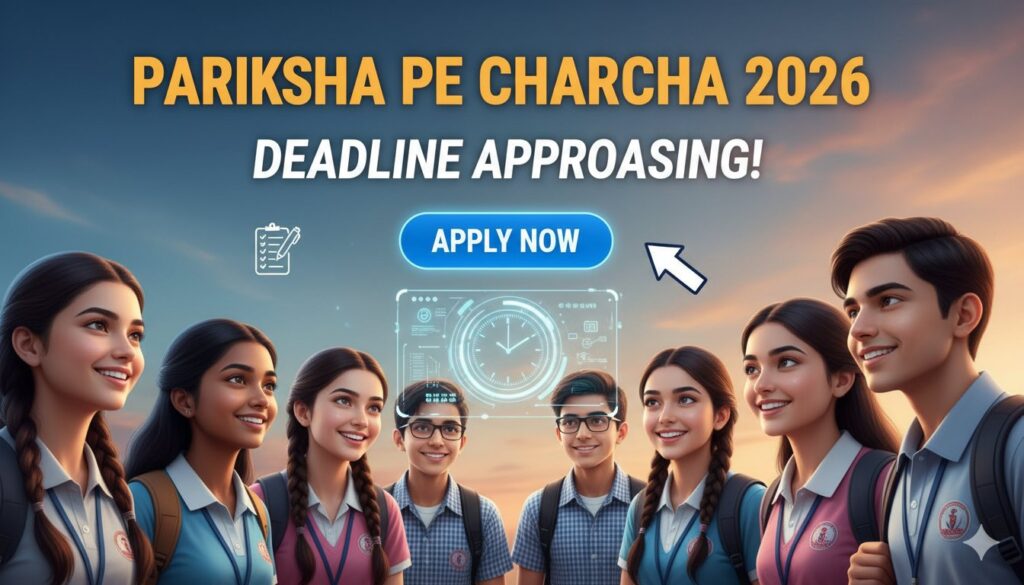 प्रधानमंत्री नरेंद्र मोदी परीक्षा पे चर्चा कार्यक्रम में छात्रों से संवाद करते हुए