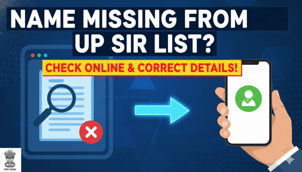 उत्तर प्रदेश SIR वोटर लिस्ट चेक करने वाला व्यक्ति मोबाइल पर