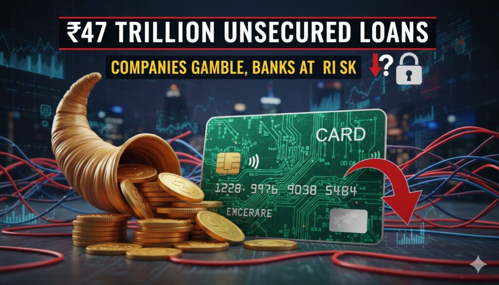 भारतीय बैंक और एनबीएफसी द्वारा अनसिक्योर्ड लोन वितरण का ग्राफिक प्रतिनिधित्व