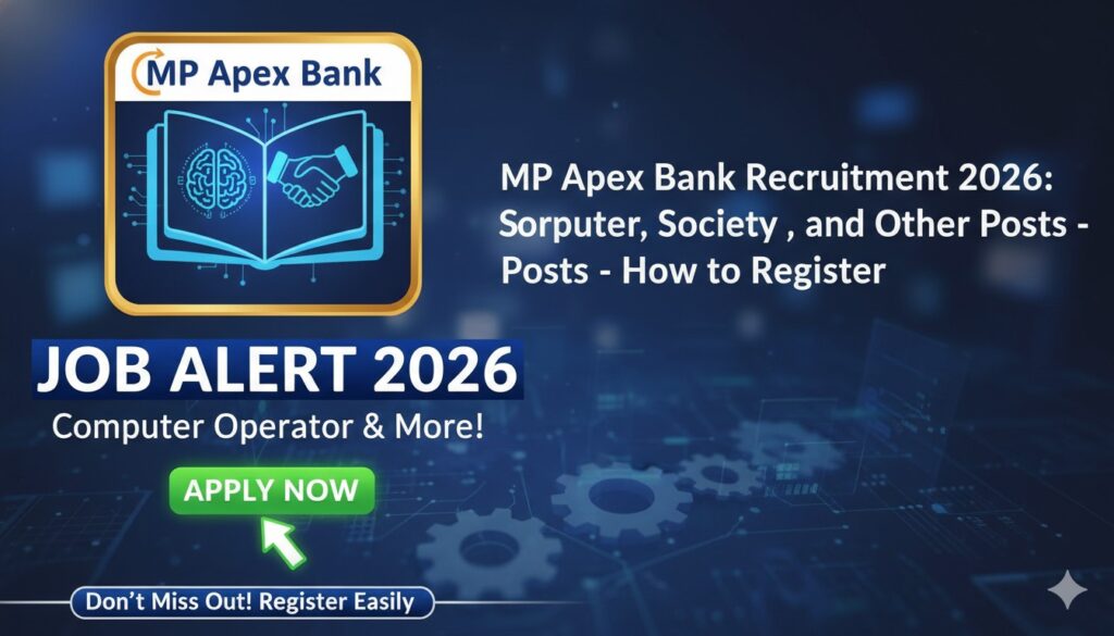 एमपी एपेक्स बैंक भर्ती 2026 अधिसूचना पोस्टर
