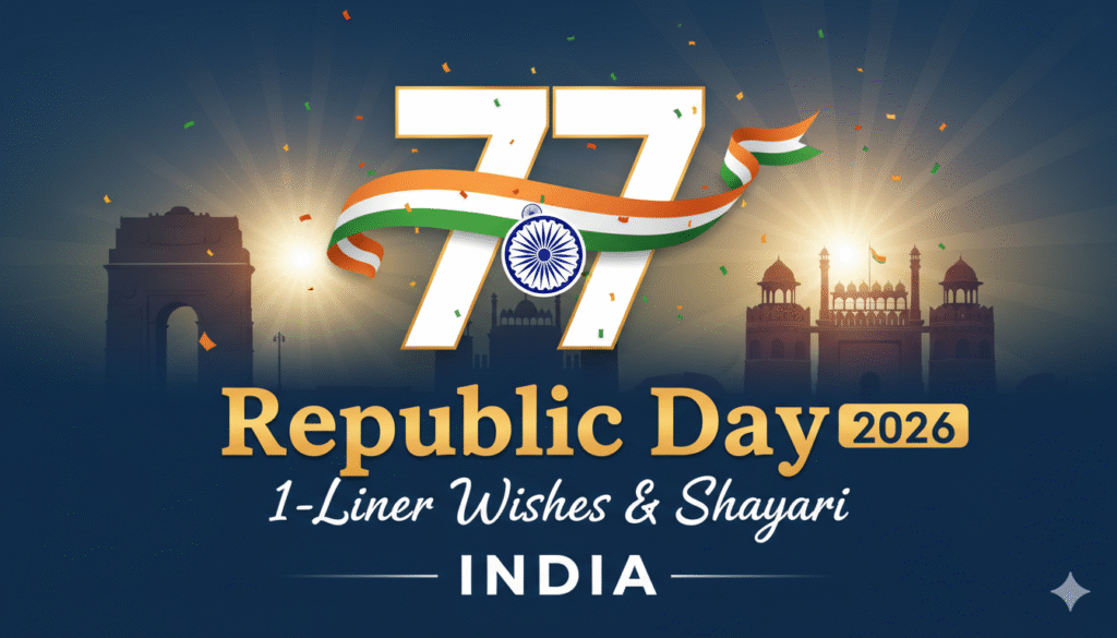 भारत का 77वां गणतंत्र दिवस परेड में तिरंगा लहराता हुआ दृश्य