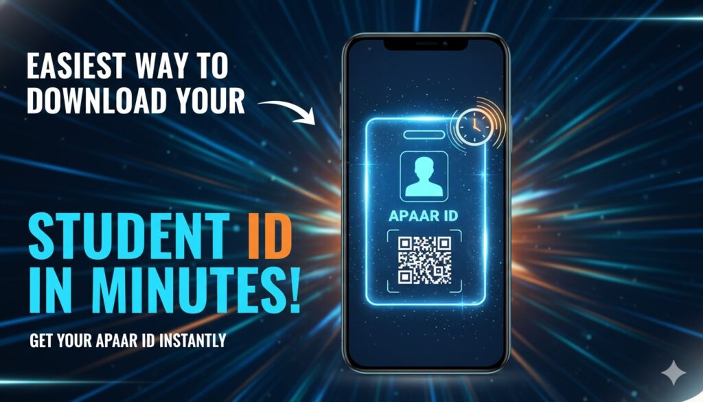 APAAR ID card download process on mobile screen