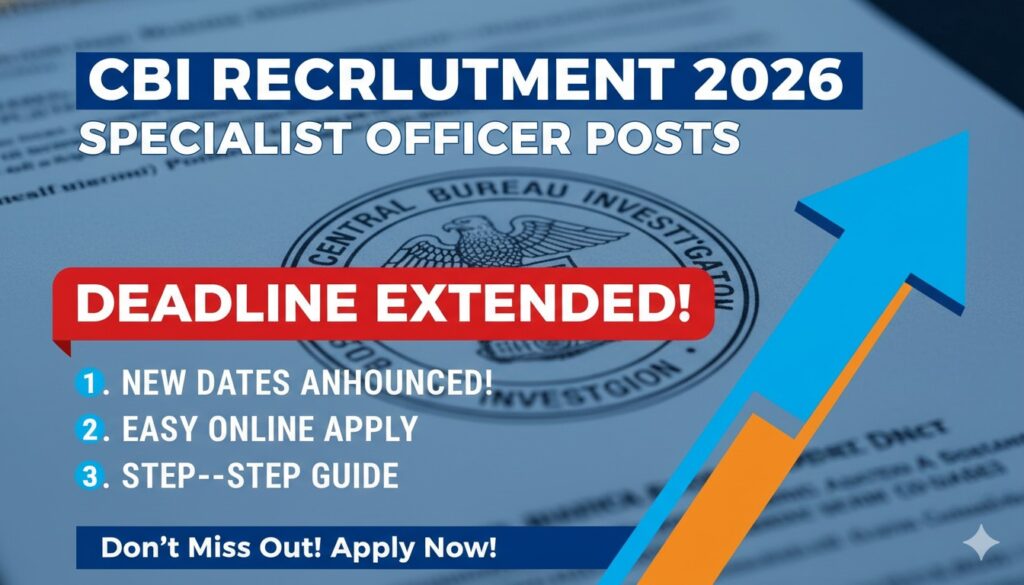 सेंट्रल बैंक ऑफ इंडिया स्पेशलिस्ट ऑफिसर भर्ती 2026 आवेदन फॉर्म और नोटिफिकेशन