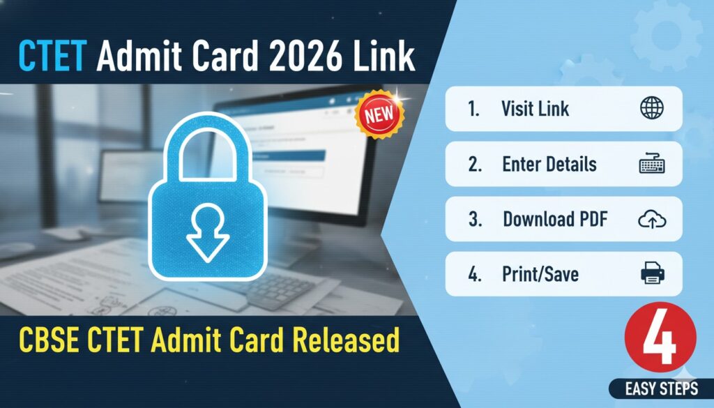 सीबीएसई सीटीईटी 2026 एडमिट कार्ड डाउनलोड पेज