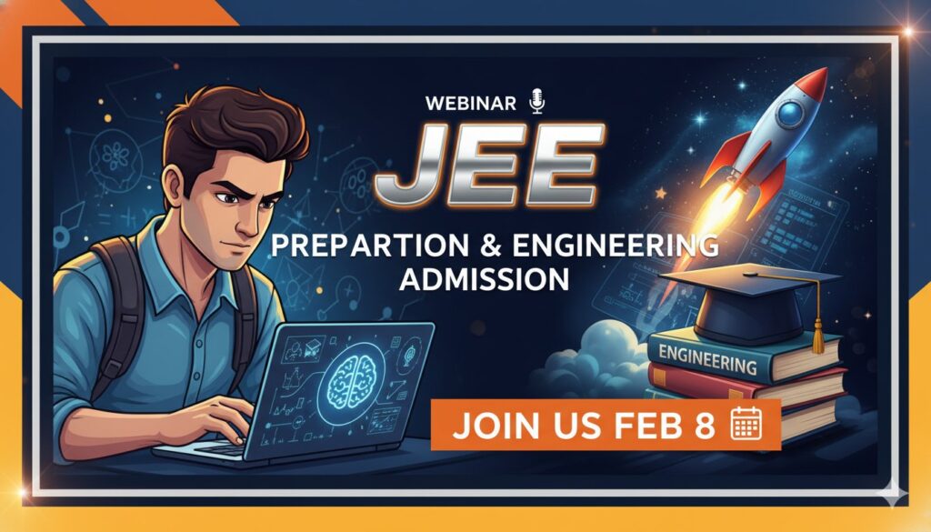 JEE aspirants in webinar discussing exam preparation and college admissions