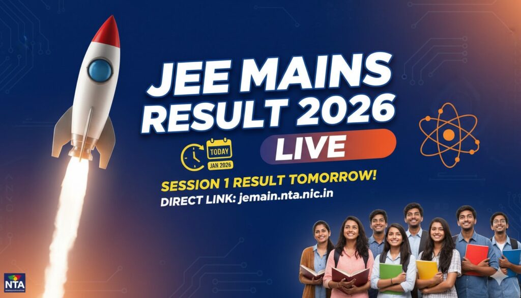 जेईई मेन 2026 सेशन 1 रिजल्ट चेक करने का स्क्रीनशॉट jeemain.nta.nic.in पर