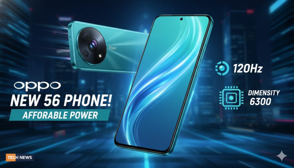 Oppo K14x 5G smartphone with 50MP camera, 120Hz display and large battery in hand