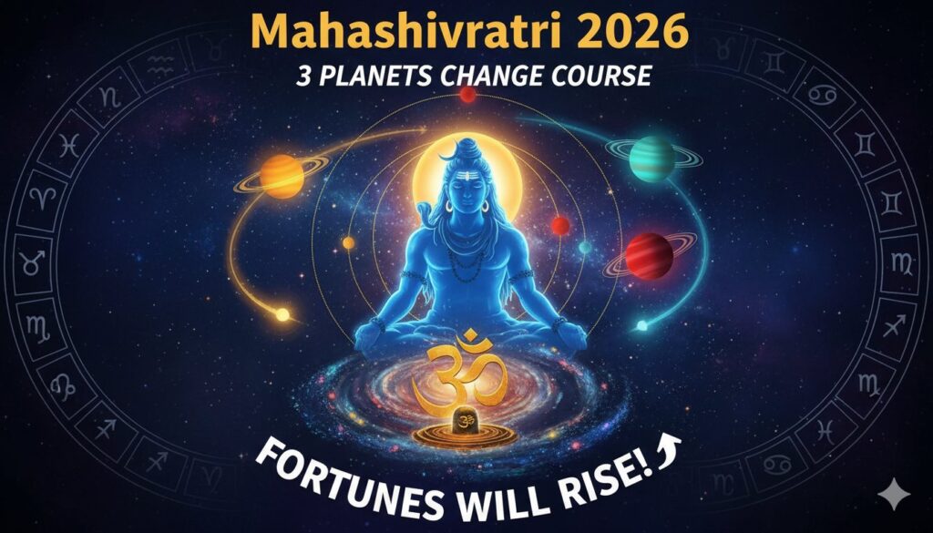 Alt Text for featured image : महाशिवरात्रि 2026 पर शिवलिंग पूजा और ग्रह गोचर का चित्र