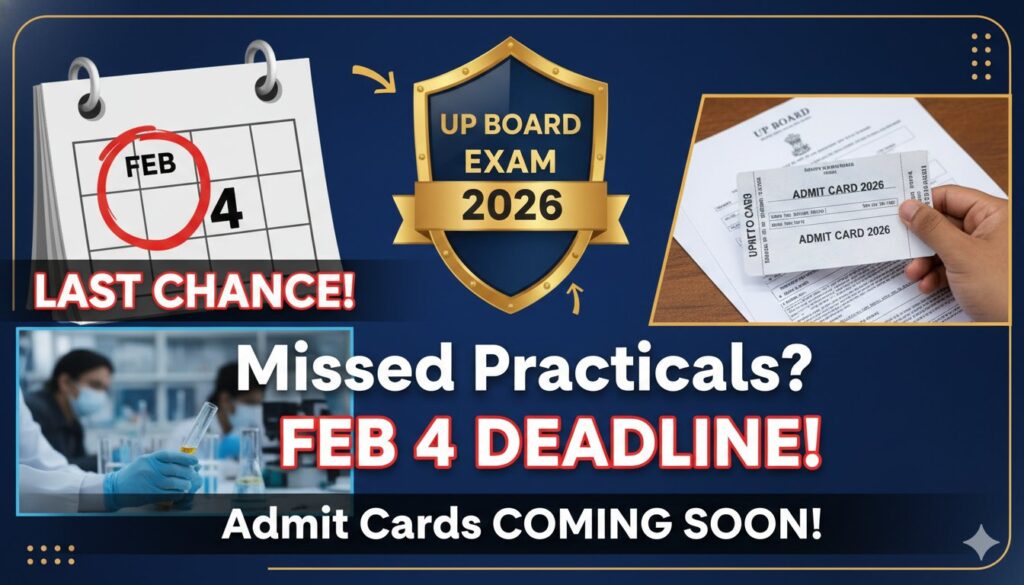 यूपी बोर्ड छात्र प्रैक्टिकल परीक्षा की तैयारी करते हुए