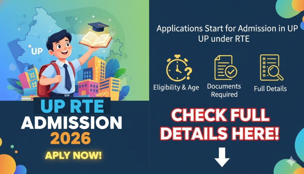 उत्तर प्रदेश आरटीई एडमिशन 2026 के लिए ऑनलाइन आवेदन फॉर्म भरते अभिभावक