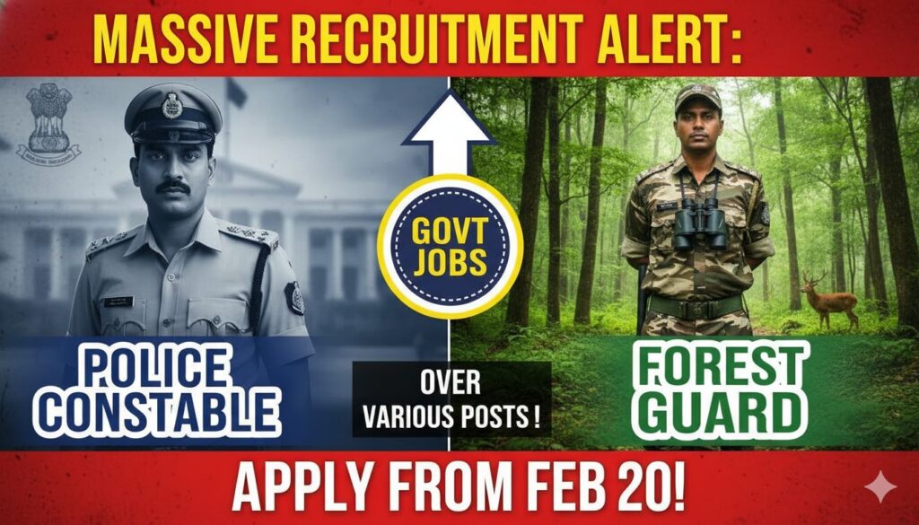 गोवा पुलिस और फॉरेस्ट गार्ड भर्ती 2026 - 722 पदों पर आवेदन