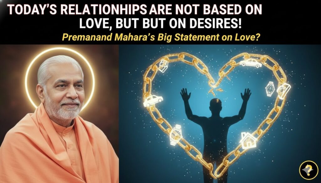 प्रेमानंद महाराज सत्संग में प्रेम पर बोलते हुए, आध्यात्मिक संदेश देते हुए