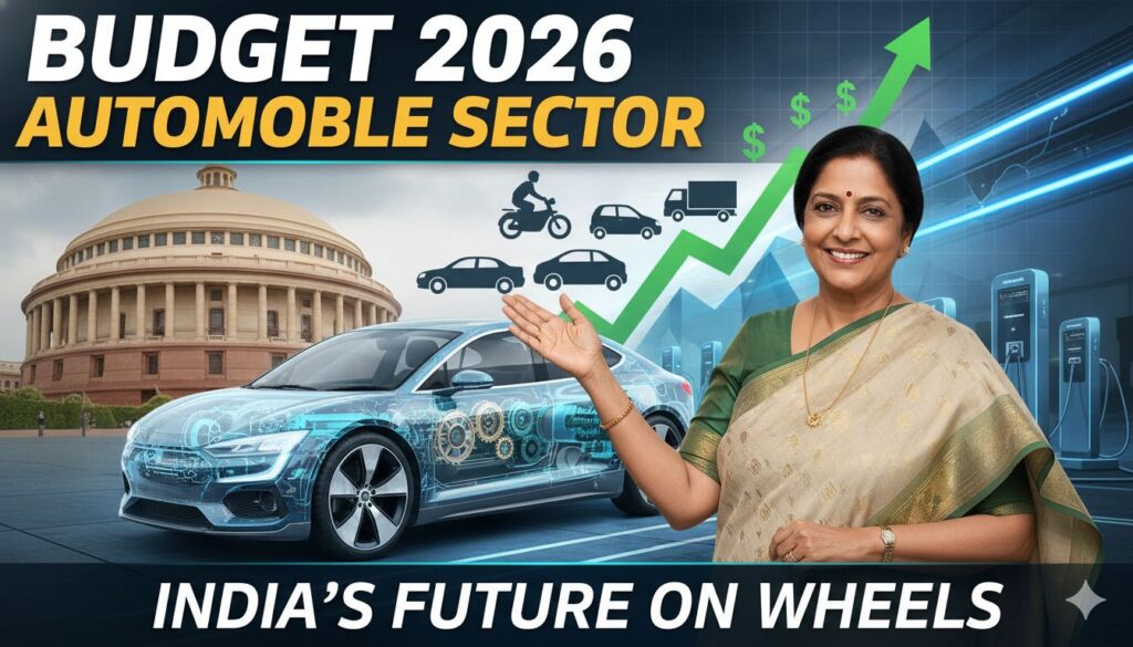 निर्मला सीतारमण बजट 2026 पेश करते हुए ऑटोमोबाइल सेक्टर की घोषणाओं पर फोकस