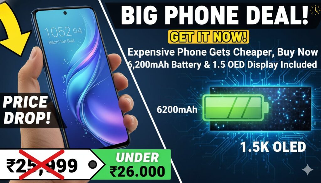 Redmi Note 14 Pro Plus 5G smartphone with 1.5K OLED display and 6200mAh battery in discount deal under 26000 rupees