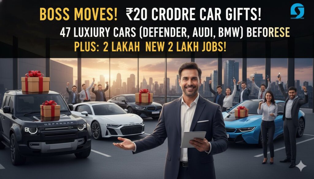 केरल की हाइलाइट ग्रुप द्वारा कर्मचारियों को गिफ्ट की गई लग्जरी कारें, जिसमें रेंज रोवर, ऑडी और डिफेंडर मॉडल शामिल