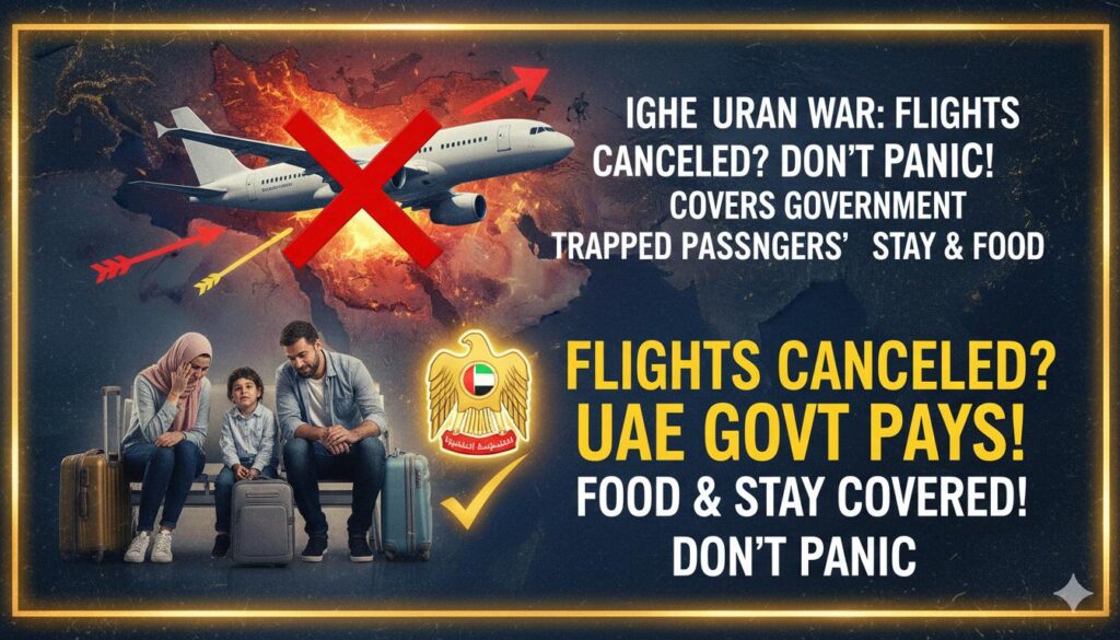 यूएई एयरपोर्ट पर फंसे यात्रियों को सरकार की ओर से मुफ्त ठहरने और भोजन की सुविधा, दुबई में संकट के बीच राहत